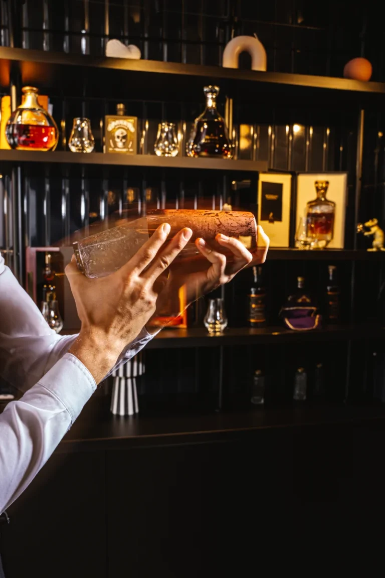 Shaking a Cocktail at Carlo Bar